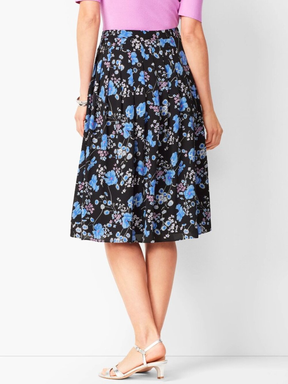 Talbots Pleated Wildflowers Midi Skirt Size 6 LW Like New - Picture 3 of 12